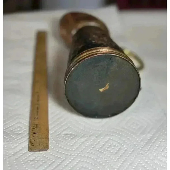 Vintage Embossed BRASS Copper Decorative Pitcher - Picture 13 of 15